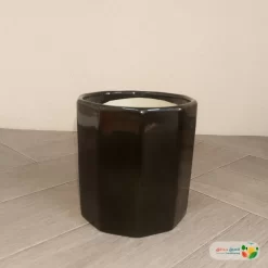 احواض نباتات سيراميك اسود مضلع (3 مقاسات) ٣