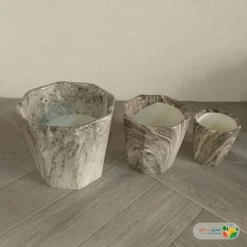 احواض نباتات سيراميك بيج مضلع (3 مقاسات)