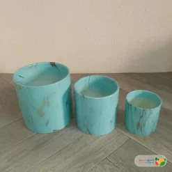 احواض نباتات سيراميك تركواز (3 مقاسات) 11