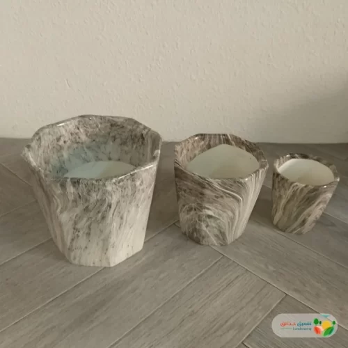 احواض نباتات سيراميك بيج مضلع (3 مقاسات) | مراكن وأصص نباتات