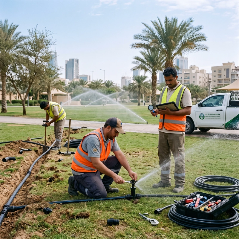 مساحة خضراء احترافية في مشروع تجاري راقٍ بالمملكة